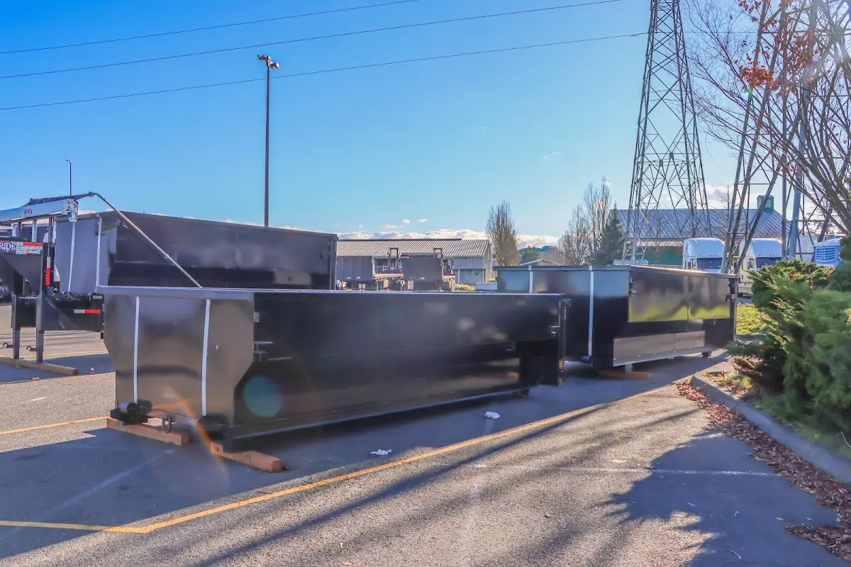 Roll-off dumpster ready for waste disposal at job site for Roll Off Dumpster Rental in Catskill